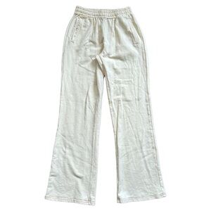 Emory Park Light Yellow Wide-Leg Sweatpants Size Small
